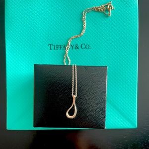 Pretty Tiffany & Co open tear drop necklace.